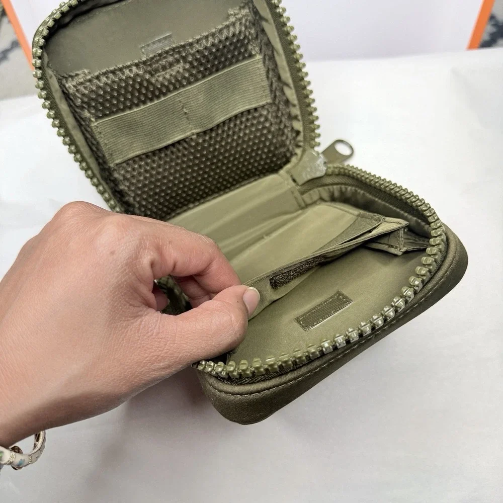 Dagne Dover Hunter Small Toiletry Bag Dark Moss Green Neoprene Travel Pouch